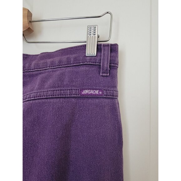 Vintage 90s JORDACHE High Waisted Tapered Leg Purple Mom Jeans Women's Sz 12 - Picture 4 of 8